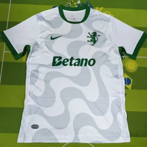 Sporting CP 2025/26 White Jersey Fan Version - Front View | KFCOOL