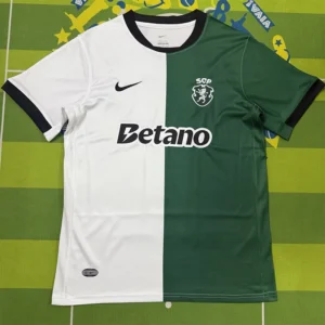 Sporting CP 2025/26 White Green Jersey Fan Version - Front View | KFCOOL