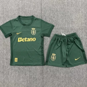 Sporting CP 2026/27 Anniversary Kids Kit Fan Version - Front View Sporting CP 2026/27 Anniversary Kids Kit Fan Version - Front View | KFCOOL