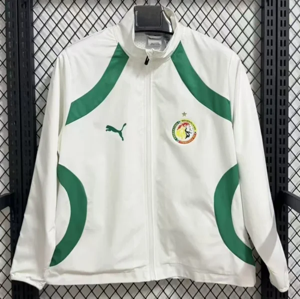 Senegal 2025/26 White Windbreaker - Front View | KFCOOL