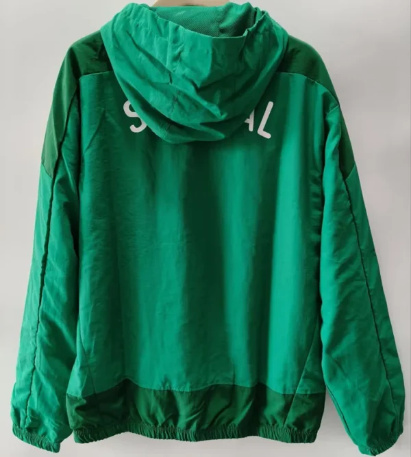 Senegal 2026/27 Green Windbreaker - Back View - KFCool – Football Jerseys & Soccer Kits Store Senegal 2026/27 Green Windbreaker - Back View | KFCOOL
