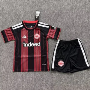 Eintracht Frankfurt 2026/27 Home Kids Kit Fan Version - Front View Eintracht Frankfurt 2026/27 Home Kids Kit Fan Version - Front View | KFCOOL