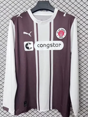 St Pauli 2025/26 Special Edition Long Sleeve Jersey Fan Version - Front View | KFCOOL