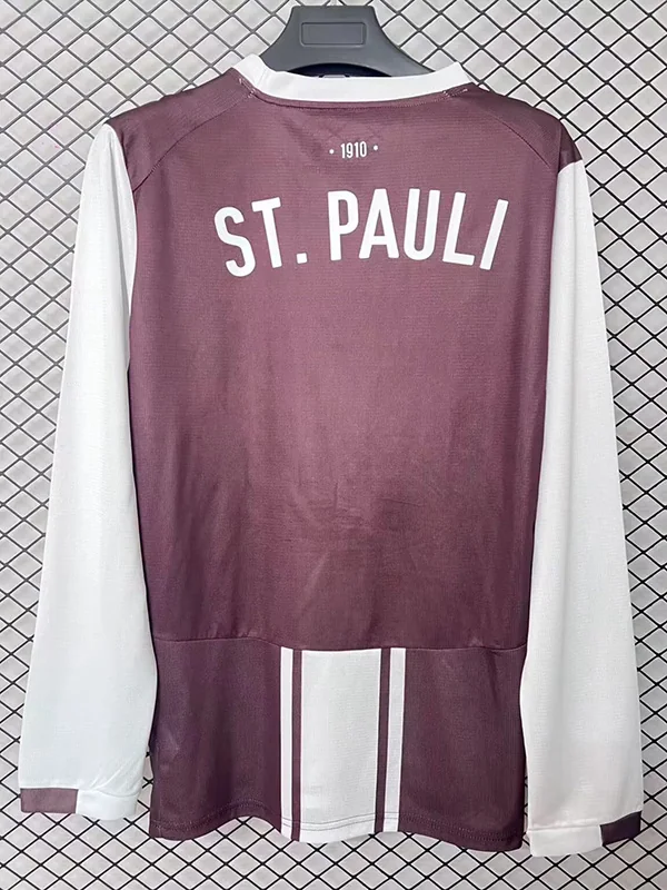 St Pauli 2025/26 Special Edition Long Sleeve Jersey Fan Version - Back View | KFCOOL