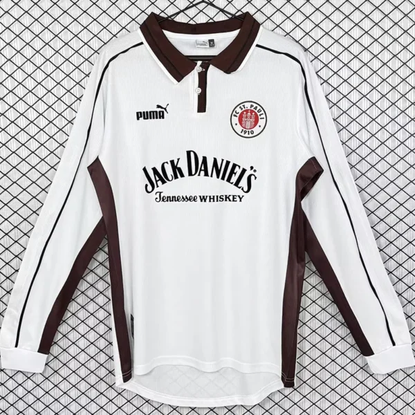 St Pauli 1999/00 Retro Home Long Sleeve Jersey Fan Version - Front View | KFCOOL