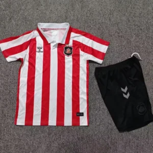 Sunderland 2026/27 Home Kids Kit Fan Version - Front View Sunderland 2026/27 Home Kids Kit Fan Version - Front View | KFCOOL