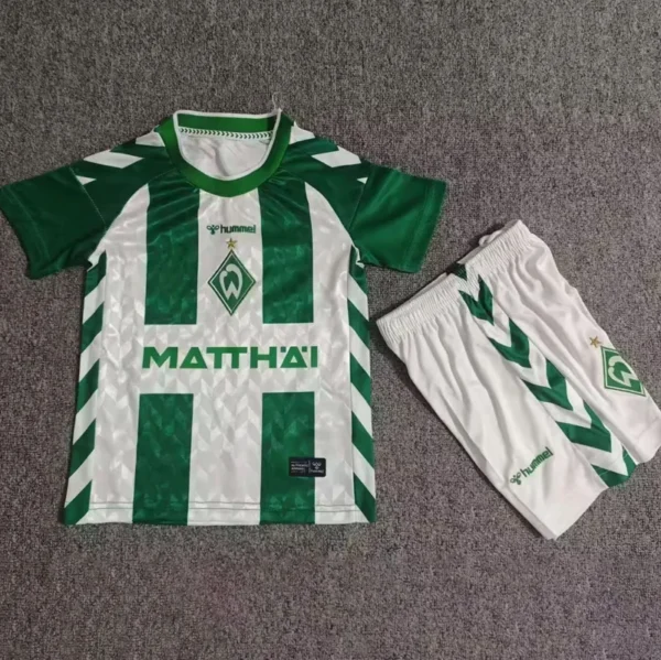 Werder Bremen 2026/27 Home Kids Kit Fan Version - Front View | KFCOOL