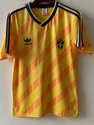 Sweden 1988/89 Retro Home Jersey Fan Version - Front View Sweden 1988/89 Retro Home Jersey Fan Version - Front View | KFCOOL