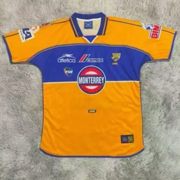 Tigres UANL 2001/02 Retro Home Jersey Fan Version - Front View Tigres UANL 2001/02 Retro Home Jersey Fan Version - Front View | KFCOOL