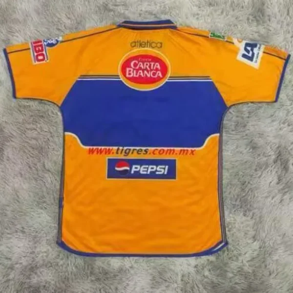 Tigres UANL 2001/02 Retro Home Jersey Fan Version - Back View Tigres UANL 2001/02 Retro Home Jersey Fan Version - Back View | KFCOOL