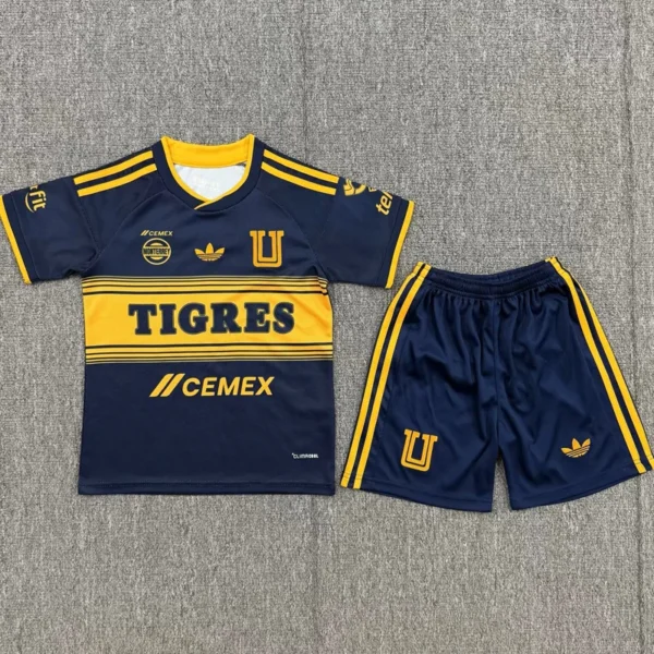 Tigres UANL 2026/27 Away Kids Kit Fan Version - Front View Tigres UANL 2026/27 Away Kids Kit Fan Version - Front View | KFCOOL