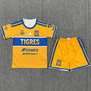 Tigres UANL 2026/27 Home Kids Kit Fan Version - Front View Tigres UANL 2026/27 Home Kids Kit Fan Version - Front View | KFCOOL