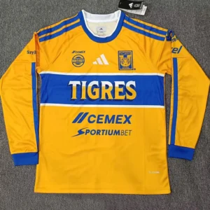 Tigres UANL 2026/27 Home Long Sleeve Jersey Fan Version - Front View | KFCOOL