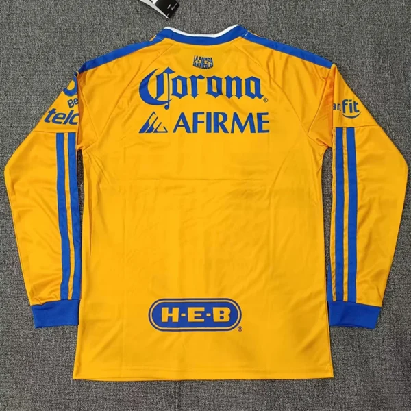 Tigres UANL 2026/27 Home Long Sleeve Jersey Fan Version - Back View | KFCOOL