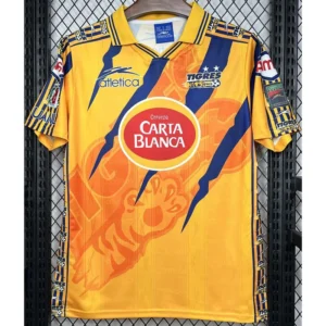 Tigres UANL 1997/98 Retro Home Jersey Fan Version - Front View Tigres UANL 1997/98 Retro Home Jersey Fan Version - Front View | KFCOOL