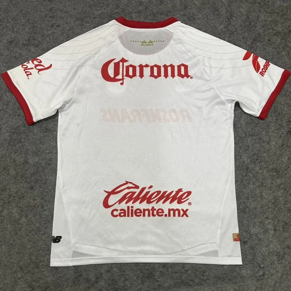Toluca 2025/26 White Jersey Fan Version - Back View Toluca 2025/26 White Jersey Fan Version - Back View | KFCOOL