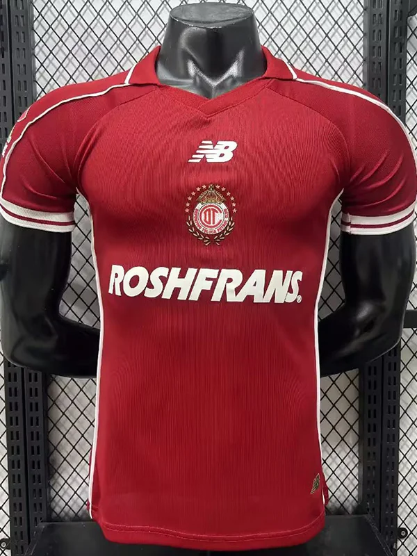 Toluca 2026/27 Home Red Jersey Player Version - Front View | KFCOOL