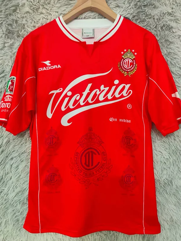 Toluca 1998/99 Retro Home Jersey Fan Version - Front View | KFCOOL