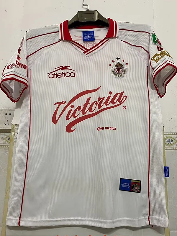 Toluca 1999/00 Retro Away White Jersey Fan Version - Front View Toluca 1999/00 Retro Away White Jersey Fan Version - Front View | KFCOOL
