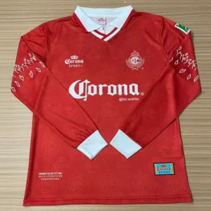 Toluca 1995/97 Retro Home Long Sleeve Jersey Fan Version - Front View | KFCOOL