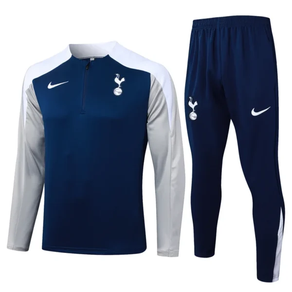 Tottenham 2025/26 Royal Blue Half Pull Tracksuit - Front View | KFCOOL