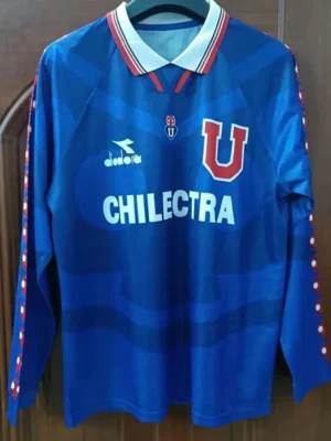 Universidad de Chile 1996/97 Retro Home Long Sleeve Jersey Fan Version - Front View Universidad de Chile 1996/97 Retro Home Long Sleeve Jersey Fan Version - Front View | KFCOOL