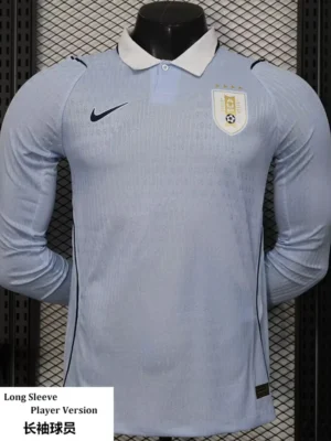 Uruguay 2026/27 Home Long Sleeve Jersey Player Version - Front View Uruguay 2026/27 Home Long Sleeve Jersey Player Version - Front View | KFCOOL