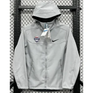 United States 2025/26 Grey Outdoor Jacket - Front View | KFCOOL