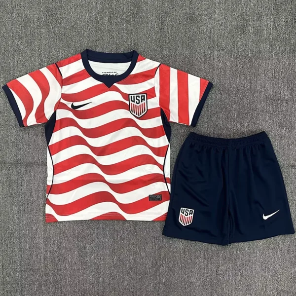 United States 2026/27 Home Kids Kit Fan Version - Front View United States 2026/27 Home Kids Kit Fan Version - Front View | KFCOOL