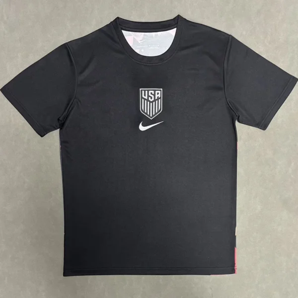 United States 2026/27 Black Training Shirt - Back View | KFCOOL