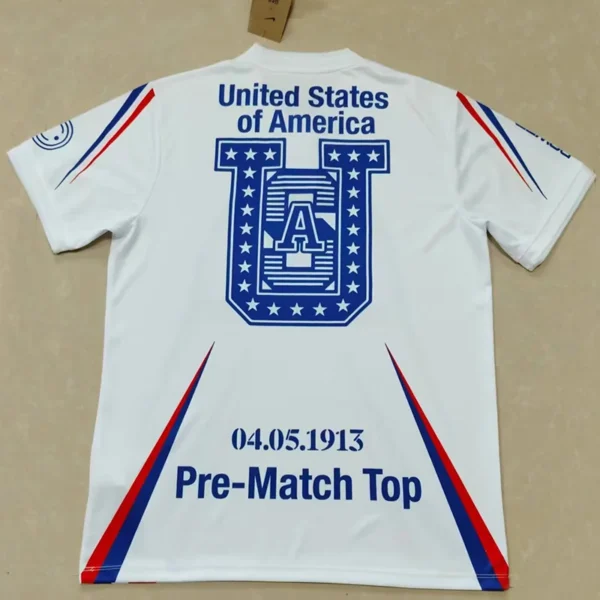United States 2026/27 White Training Shirt - Back View | KFCOOL