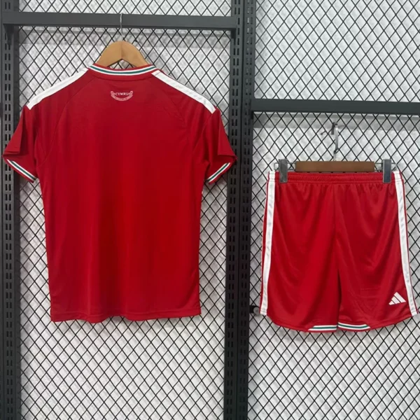 Wales 2026/27 Home Kids Kit Fan Version - Back View Wales 2026/27 Home Kids Kit Fan Version - Back View | KFCOOL