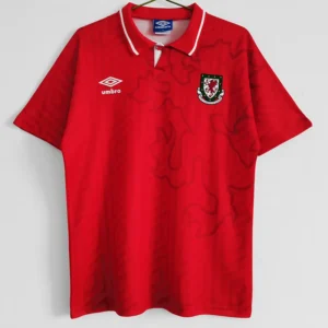 Wales 1992/94 Retro Home Jersey Fan Version - Front View | KFCOOL