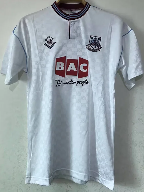 West Ham United 1989/90 Retro Away Jersey Fan Version - Front View | KFCOOL