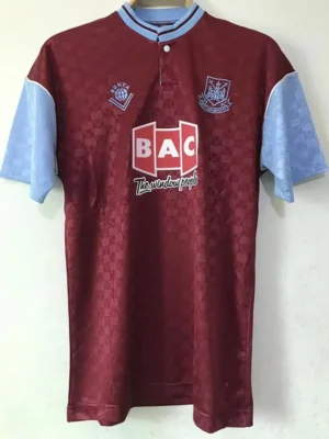 West Ham United 1989/90 Retro Home Jersey Fan Version - Front View West Ham United 1989/90 Retro Home Jersey Fan Version - Front View | KFCOOL