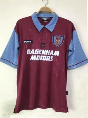 West Ham United 1995/97 Retro Home Jersey Fan Version - Front View | KFCOOL
