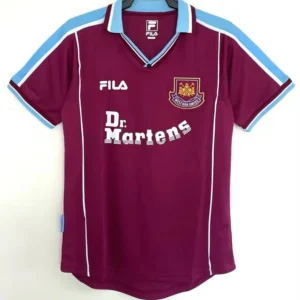 West Ham United 1999/01 Retro Home Jersey Fan Version - Front View West Ham United 1999/01 Retro Home Jersey Fan Version - Front View | KFCOOL