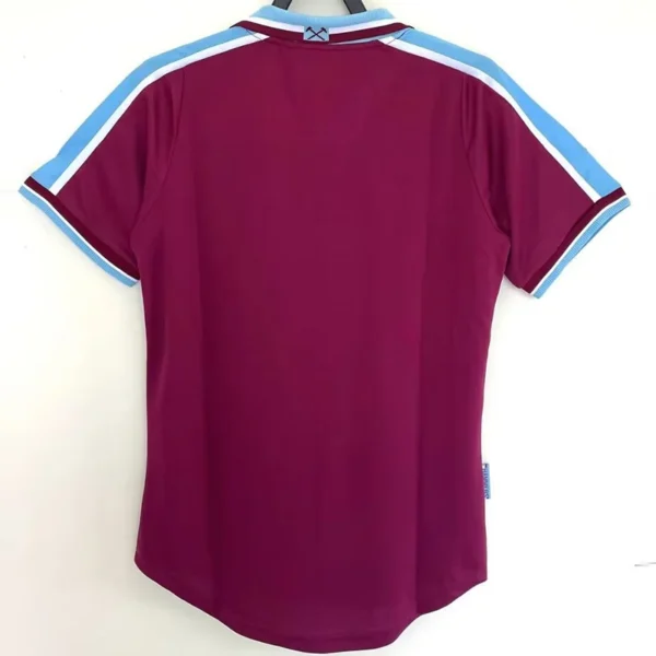 West Ham United 1999/01 Retro Home Jersey Fan Version - Back View | KFCOOL