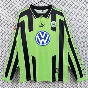 Wolfsburg 1999/00 Retro Away Long Sleeve Jersey Fan Version - Front View | KFCOOL