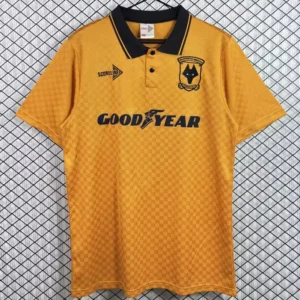 Wolves 1990/91 Retro Home Jersey Fan Version - Front View Wolves 1990/91 Retro Home Jersey Fan Version - Front View | KFCOOL