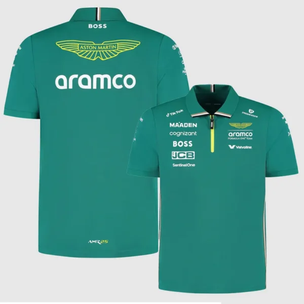 2025 Aston Martin Green Racing Polo Shirt