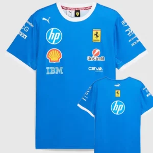 01-103 2025 Ferrari Blue Racing T-Shirt