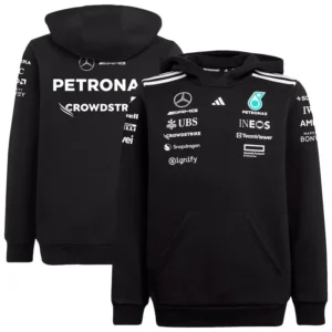 01-110 2025 Mercedes Black Racing Hoodie