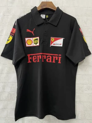 01-131 2025 Ferrari Black Racing Polo Shirt