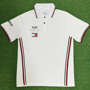 01-145 2026 Cadillac White Racing Polo Shirt