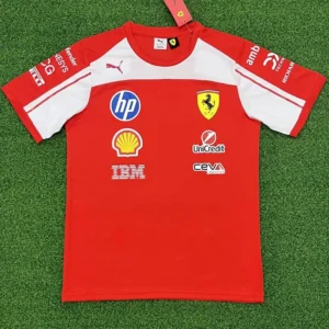 01-157 2026 Ferrari Red White Racing T-Shirt