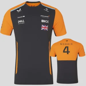 2024 McLaren Black Yellow Racing T-Shirt
