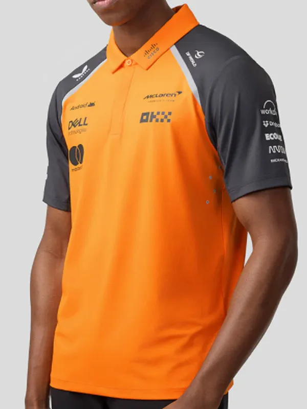 2025 McLaren Yellow Racing Polo Shirt