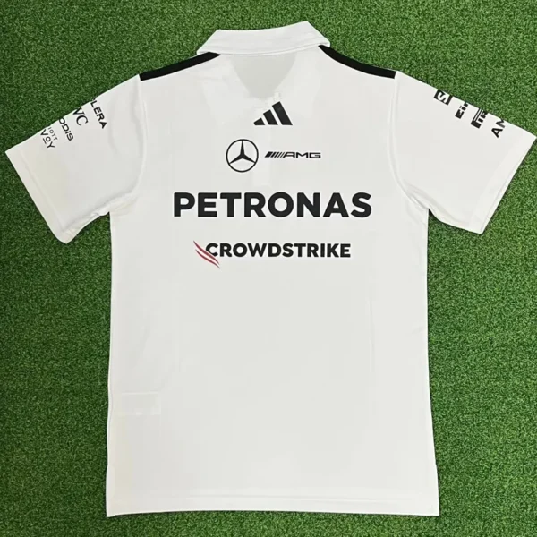 2026 Mercedes White Racing Polo Shirt