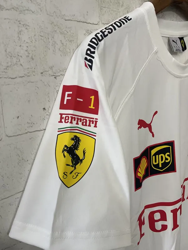 2025 Ferrari White Racing T-Shirt